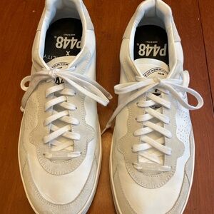 P448 Men’s Project Sustainability Sneaker, Size 47 EU (13 US) - White Leather